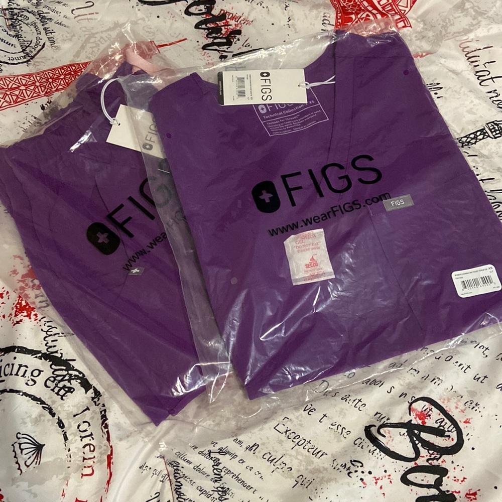 LIMITED EDITION Purple FIGS Scrubs Set